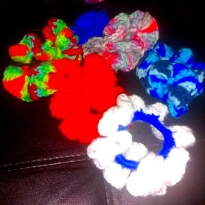 Handmade Crochet Hair Scrunchies